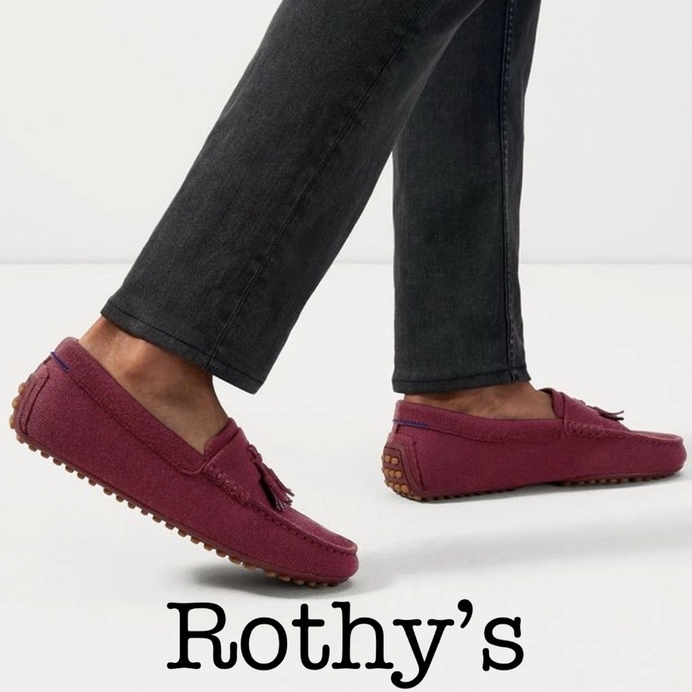 Rothy's Men’s Marino Wool Tassel Driving Loafers Size 11.5
